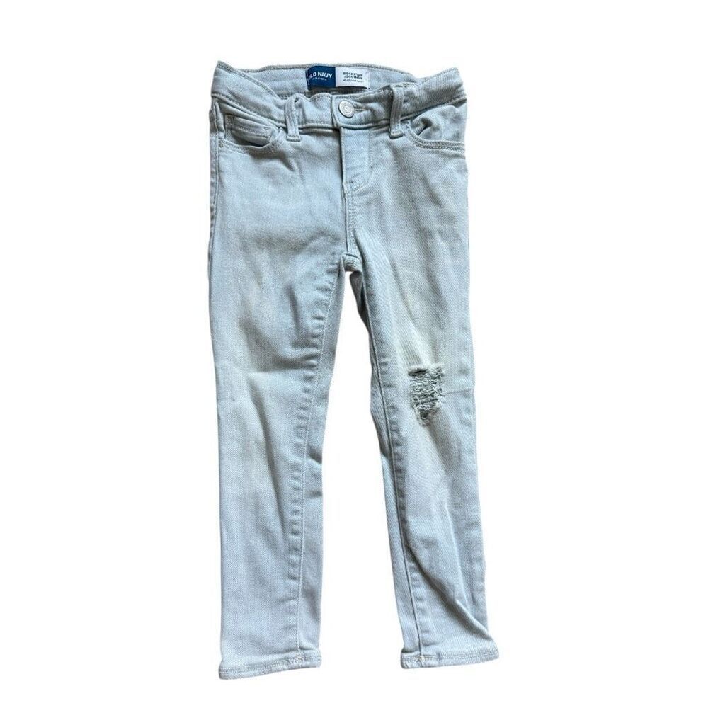 Toddler Girls Old Navy Light Wash Denim Rockstar Jeggings Jeans - Sz 4T